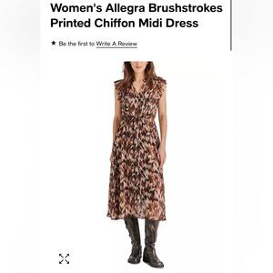 Steve Madden Allegra Brushstrokes printed chiffon midi dress